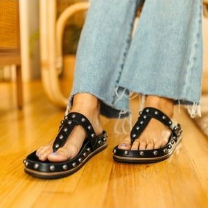 Kelsi Dagger Brooklyn surface studded slide sandals